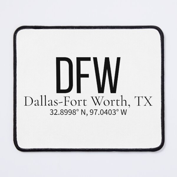 Item preview, DFW Dallas Fort Worth Texas Airport Code Minimalist Travel designed and sold by Sparkledust Creations.