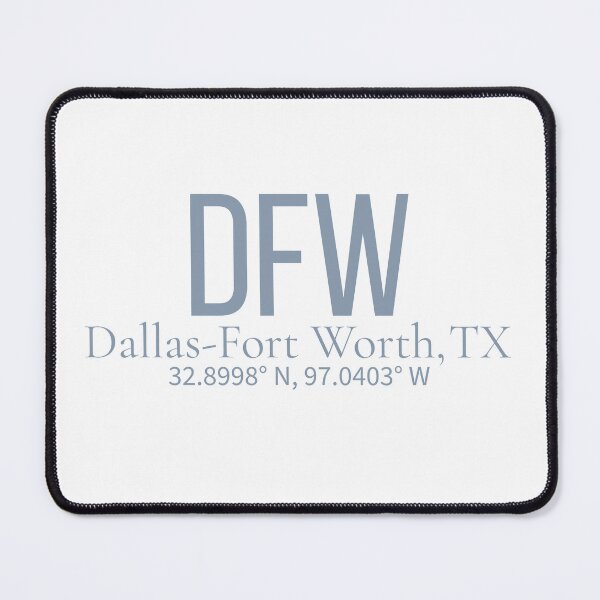 Item preview, DFW Dallas Fort Worth Texas Airport Code Minimalist Travel designed and sold by Sparkledust Creations.