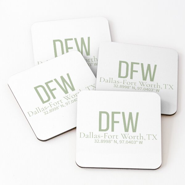 Item preview, DFW Dallas Fort Worth Texas Airport Code Minimalist Travel designed and sold by Sparkledust Creations.