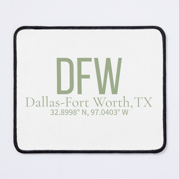 Item preview, DFW Dallas Fort Worth Texas Airport Code Minimalist Travel designed and sold by Sparkledust Creations.