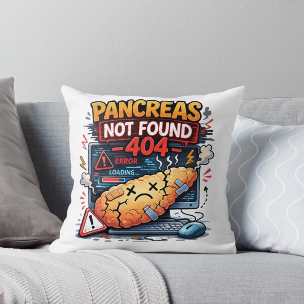 Item preview, Pancreas Not Found – Error 404 Diabetes Humor designed and sold by DiabetesPrints.