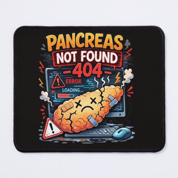 Item preview, Pancreas Not Found – Error 404 Diabetes Humor designed and sold by DiabetesPrints.