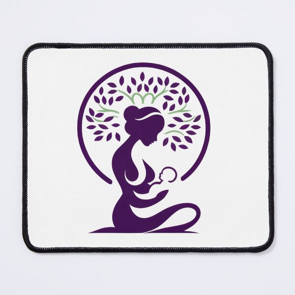 Item preview, Tree of Life Mother and Baby Midwife Purple and Green Logo designed and sold by gemneye.