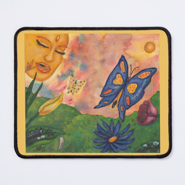 Item preview, Watercolor Painting Goddess Woman Butterfly Flower Sun Life designed and sold by Jonah Augustin Gray.