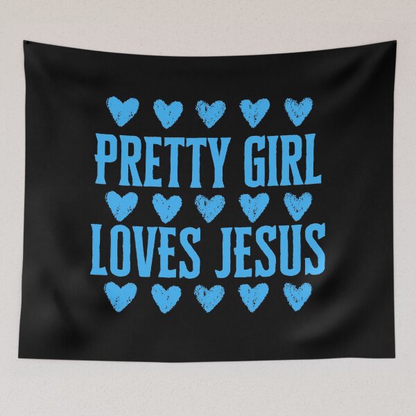 Item preview, Pretty Girl Loves Jesus - Sky Blue Design  designed and sold by MoriaStore.