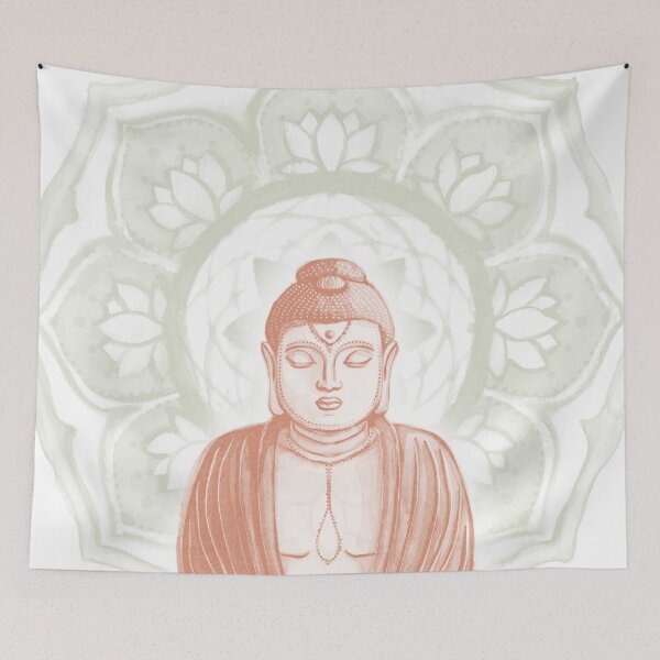 Item preview, Buddha Padma Watercolor - Snow Coral Tea designed and sold by Irene Estelle.