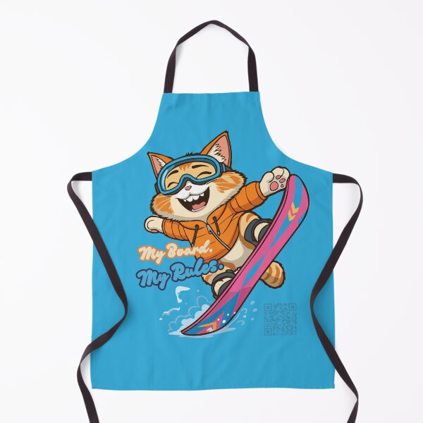 Item preview, Snowboard Halfpipe Trick Cat – My Board My Rules | Cute Winter Sports designed and sold by jindezign.