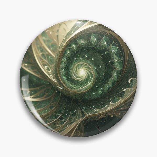 Item preview, Emerald Gold Spiral Glow designed and sold by Harmonic_Layers.