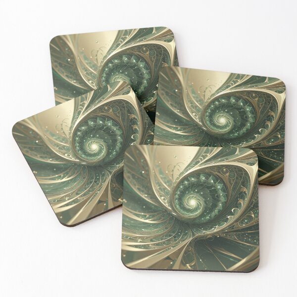 Item preview, Emerald Gold Spiral Glow designed and sold by Harmonic_Layers.