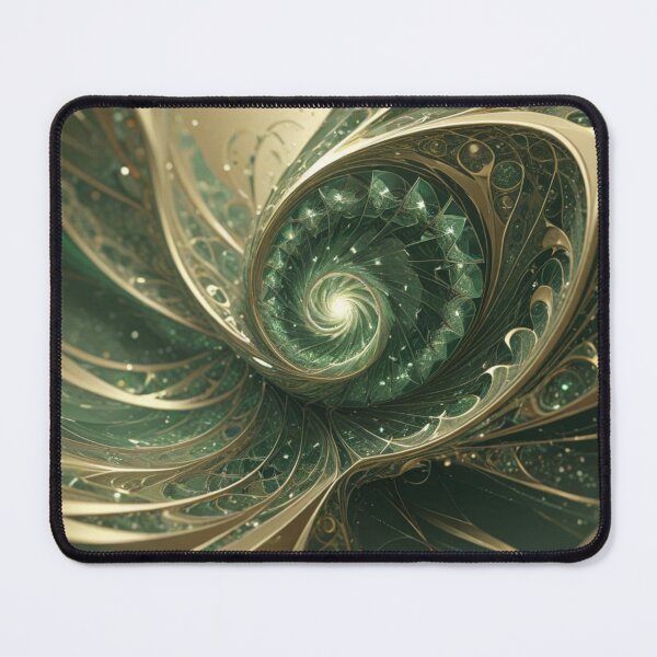Item preview, Emerald Gold Spiral Glow designed and sold by Harmonic_Layers.