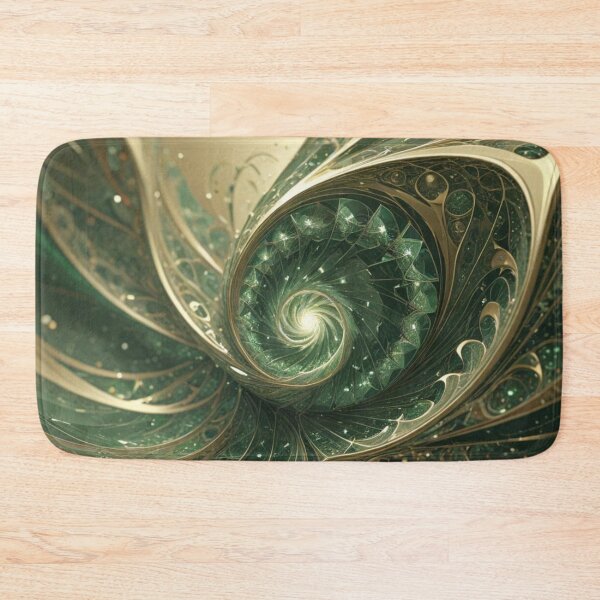 Item preview, Emerald Gold Spiral Glow designed and sold by Harmonic_Layers.