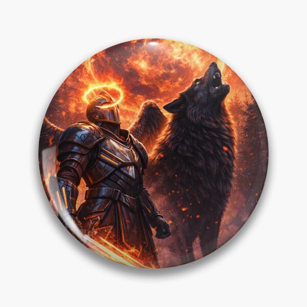 Item preview, Fallen Wolf – Dark Angel & Wolf Warrior | Fearless Hungry Rising designed and sold by WittyWear Designs.