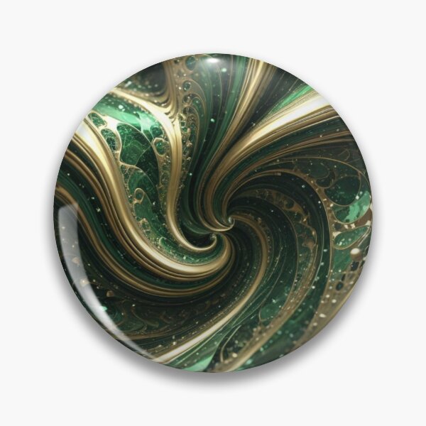 Item preview, Emerald Gold Spiral Flow designed and sold by Harmonic_Layers.