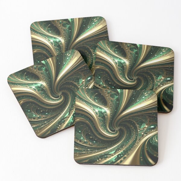Item preview, Emerald Gold Spiral Flow designed and sold by Harmonic_Layers.