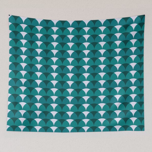Item preview, Midnight Retro Scallop Geometric Pattern designed and sold by koohstudio.