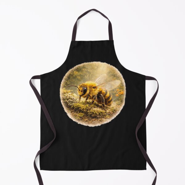 Item preview, Golden Forest Bee – Pollinator Nature Portrait designed and sold by TheJoyfulPen.