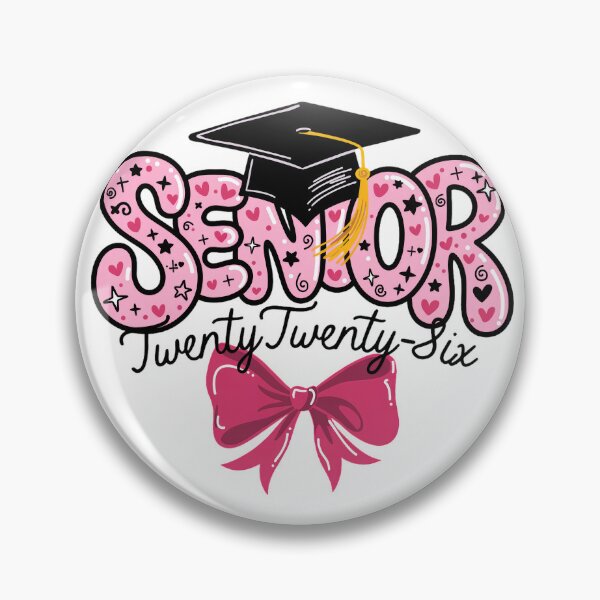 Item preview, Senior 2026 Graduation | Retro Pink Coquette Bow & Graduation Cap Graphic designed and sold by pixelspaperslab.