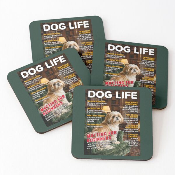 Item preview, DOG LIFE – Shih Tzu Cover: Matting for Beginners designed and sold by FrancophileFun.
