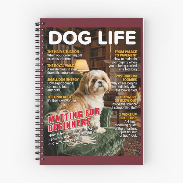 Item preview, DOG LIFE – Shih Tzu Cover: Matting for Beginners designed and sold by FrancophileFun.