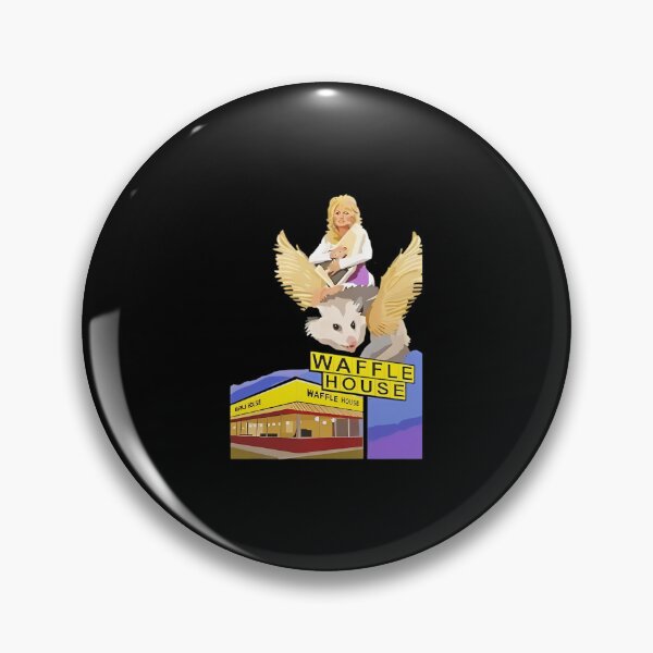 Item preview, Dolly Parton Riding A Winged Possum Over Waffle House designed and sold by ElizabethAnne45.