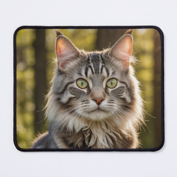 Item preview, Majestic Maine Coon Cat in Forest Sunlight designed and sold by Jade Ado.