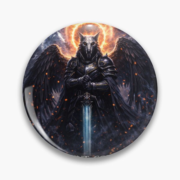 Item preview, Warrior of the Night – Dark Wolf Skull Knight | Rise Hunt Conquer designed and sold by WittyWear Designs.