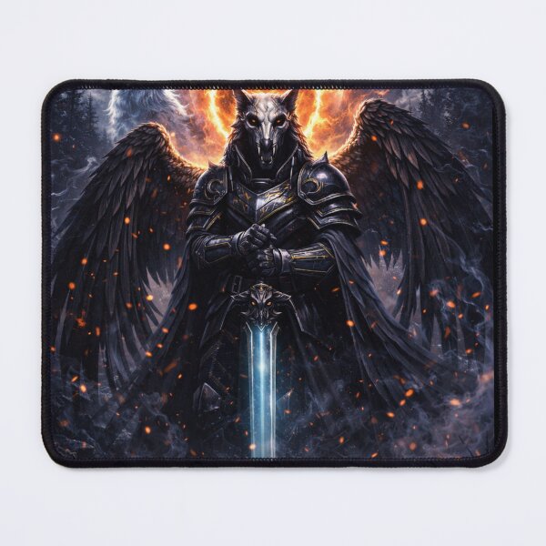 Item preview, Warrior of the Night – Dark Wolf Skull Knight | Rise Hunt Conquer designed and sold by WittyWear Designs.