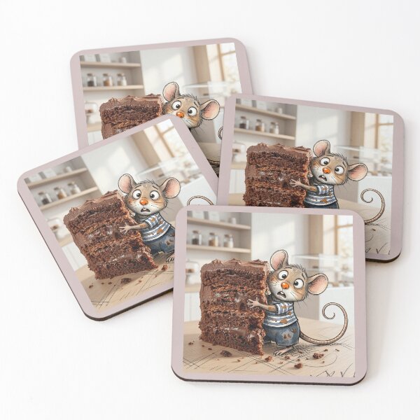 Item preview, Little thief: Mouse & Chocolate Cake designed and sold by Kiraguapa.
