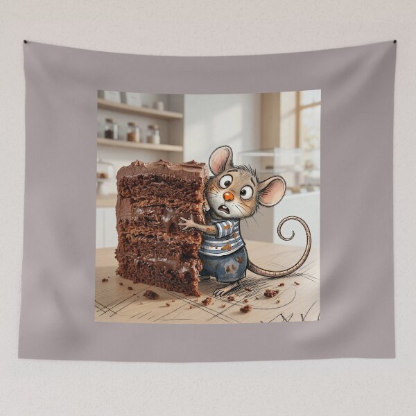 Item preview, Little thief: Mouse & Chocolate Cake designed and sold by Kiraguapa.