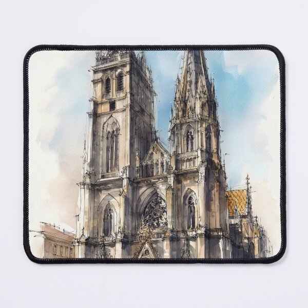 Item preview, Gothic Cathedral Watercolor designed and sold by nemfisart.