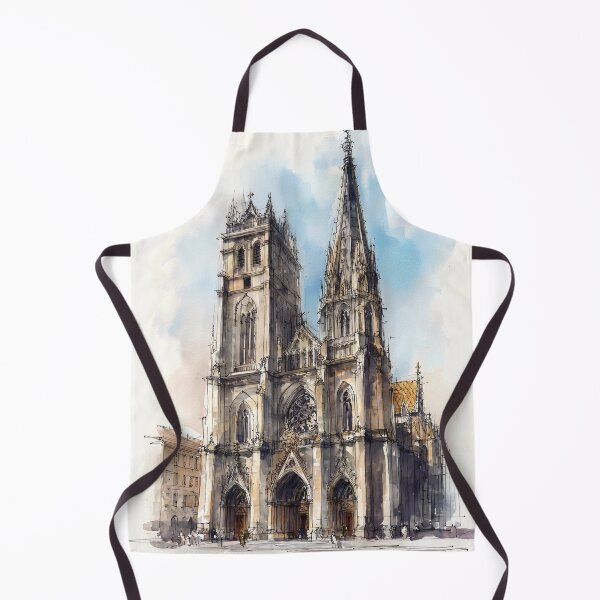Item preview, Gothic Cathedral Watercolor designed and sold by nemfisart.