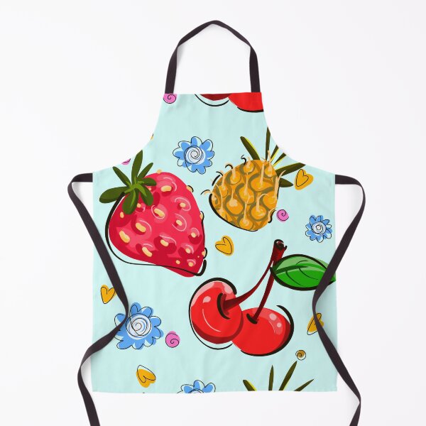 Item preview, cute kawaii trio illustration - strawberry cherry pineapple art  designed and sold by CuteStuffCo..