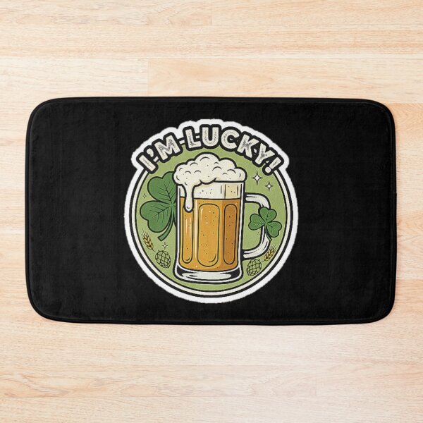 Item preview, In circle I'M LUCKY mug of beer. designed and sold by Giulivo Store Graphic.