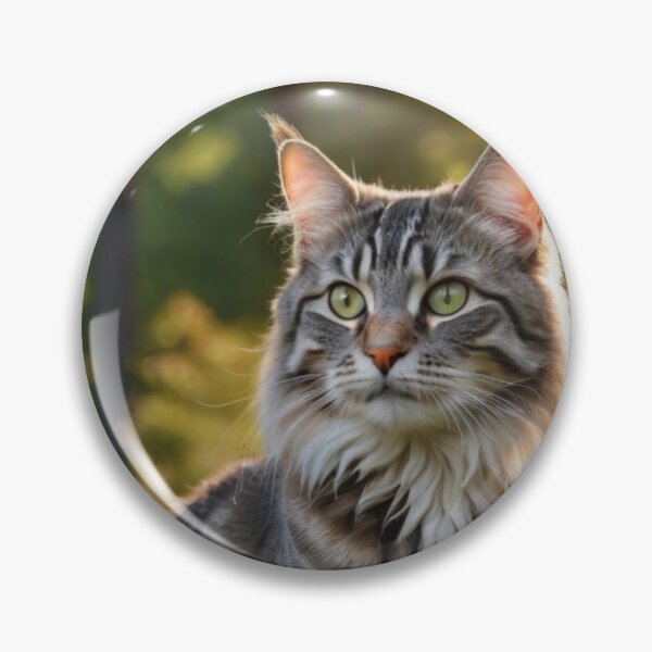 Item preview, Majestic Maine Coon Cat in Woodland Sun designed and sold by Vida e Arte.