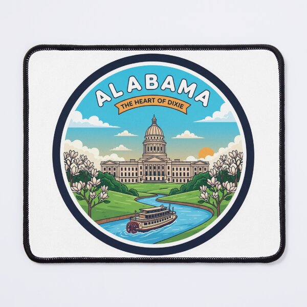 Item preview, Alabama State Sticker - Vintage Emblem "The Heart of Dixie" designed and sold by Naau.us.