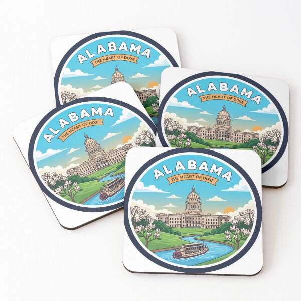 Item preview, Alabama State Sticker - Vintage Emblem "The Heart of Dixie" designed and sold by Naau.us.