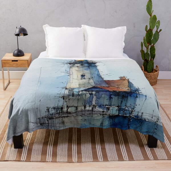 Item preview, Watercolor Lighthouse Sketch designed and sold by nemfisart.