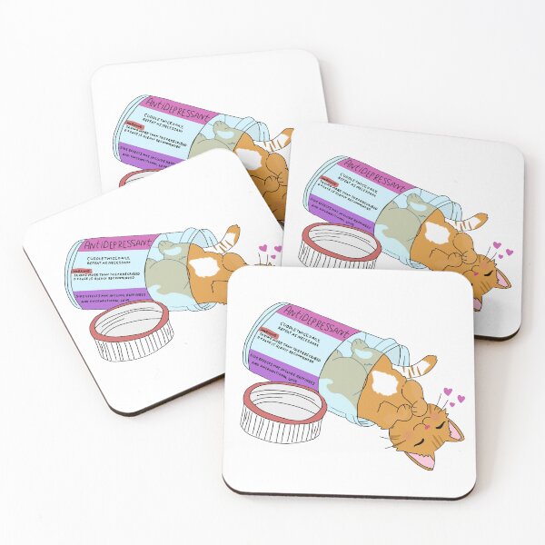 Item preview, Antidepressant Cats designed and sold by ManekiNekoCatRescue.