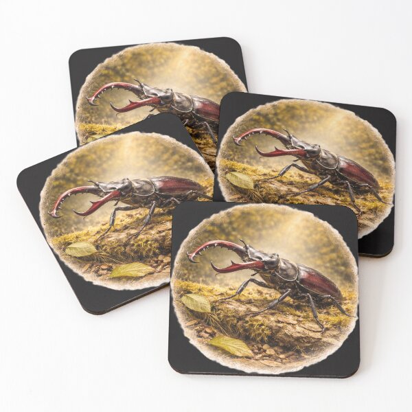 Item preview, Woodland Stag Beetle – Forest Jewel Portrait designed and sold by TheJoyfulPen.