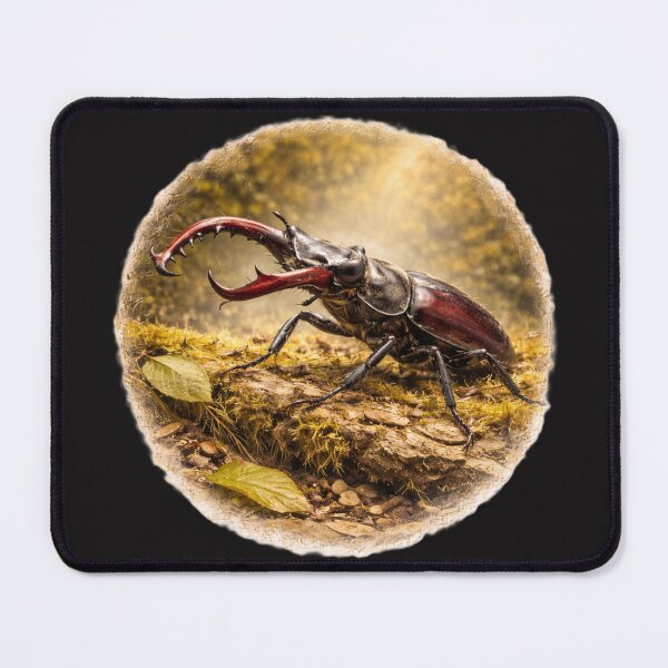 Item preview, Woodland Stag Beetle – Forest Jewel Portrait designed and sold by TheJoyfulPen.