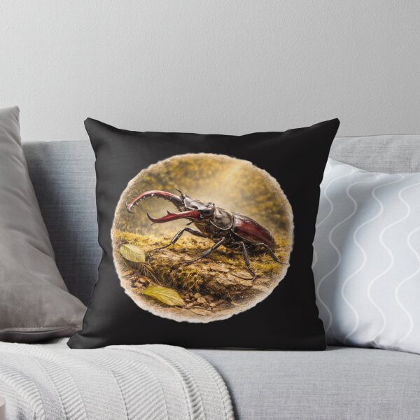 Item preview, Woodland Stag Beetle – Forest Jewel Portrait designed and sold by TheJoyfulPen.