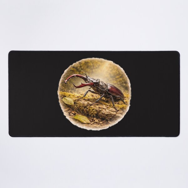 Item preview, Woodland Stag Beetle – Forest Jewel Portrait designed and sold by TheJoyfulPen.