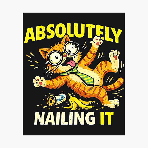 Item preview, Clumsy Cat – Funny Absolutely Nailing It Chaos designed and sold by Taans-Creation.