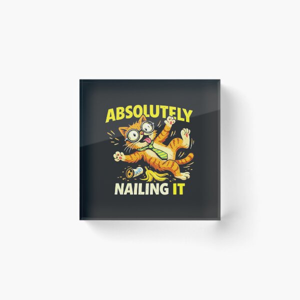 Item preview, Clumsy Cat – Funny Absolutely Nailing It Chaos designed and sold by Taans-Creation.