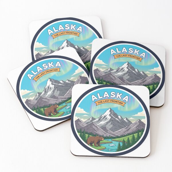 Item preview, Alaska State Sticker - The Last Frontier Vintage Badge designed and sold by Naau.us.
