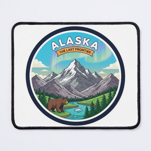 Item preview, Alaska State Sticker - The Last Frontier Vintage Badge designed and sold by Naau.us.
