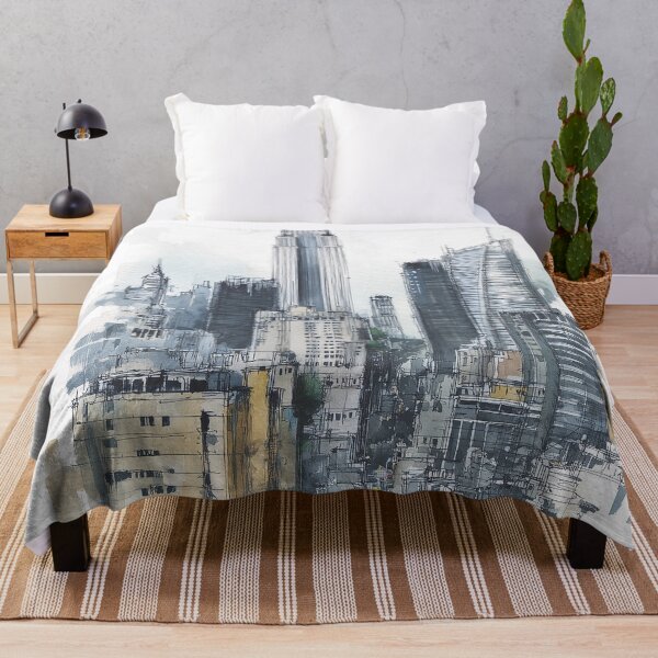 Item preview, Urban Skyline Watercolor designed and sold by nemfisart.