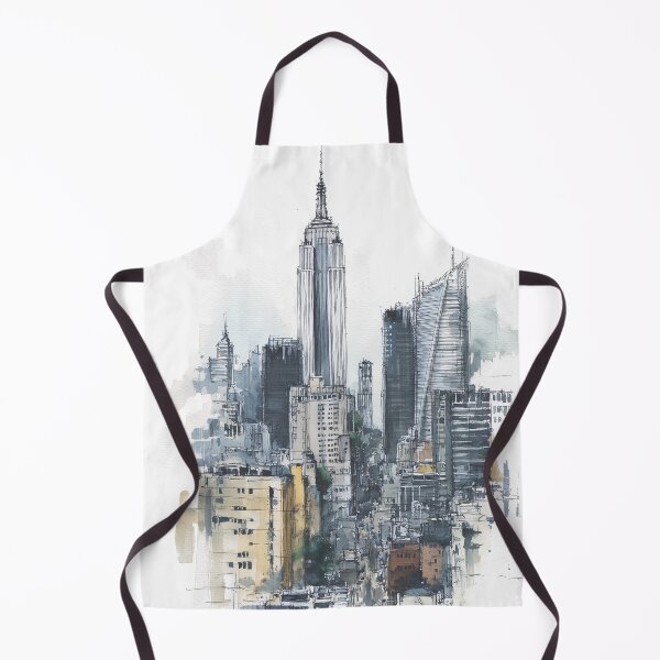 Item preview, Urban Skyline Watercolor designed and sold by nemfisart.