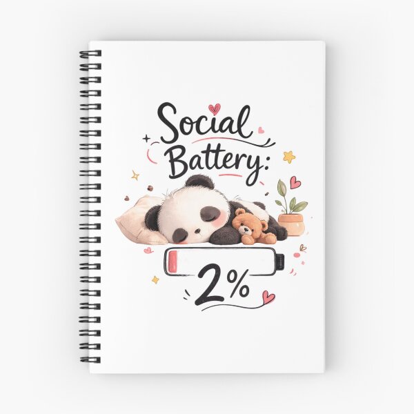 Item preview, Social Battery 2% Cute Sleeping Panda – Funny Introvert Mood Design designed and sold by Sanika arts .