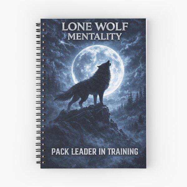 Item preview, Lone Wolf Mentality | Alpha Wolf Mountain Moon Design designed and sold by WittyWear Designs.